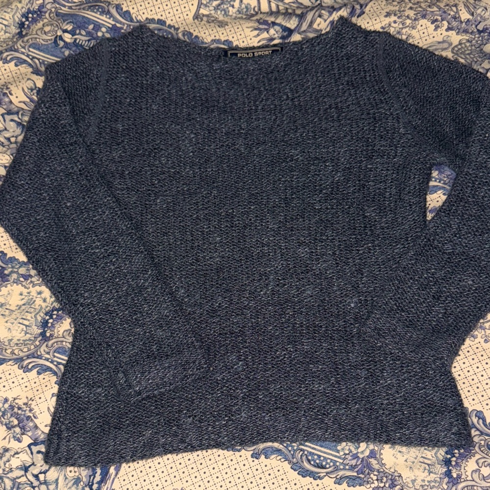 Polo Sport By Ralph Lauren Denim Blue Pullover Sweater